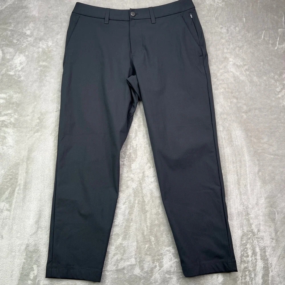 Lululemon Commission Slim-Fit Pants Mens 31 Grey Solid Performance Trousers